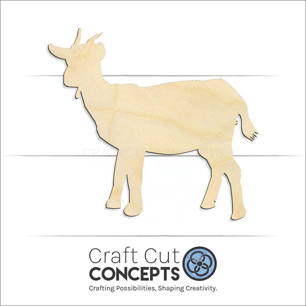 Craft Cut Concepts Logo under a wood Goat -2 craft shape and blank