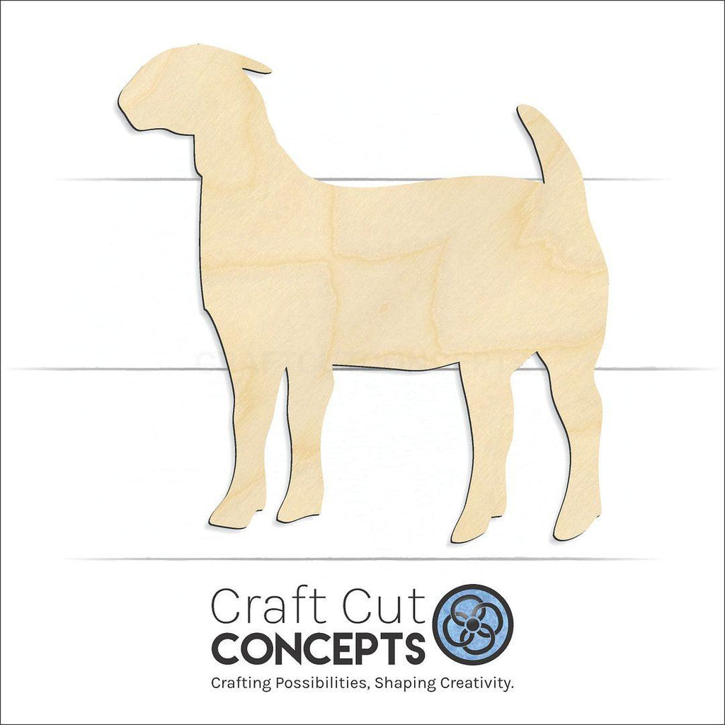 Craft Cut Concepts Logo under a wood Goat -3 craft shape and blank