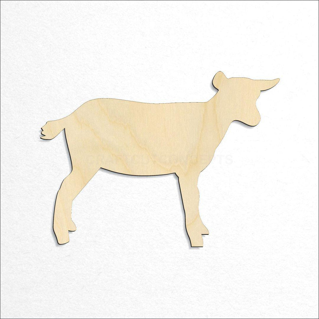 Wooden Goat Nigerian Dwarf craft shape available in sizes of 2 inch and up