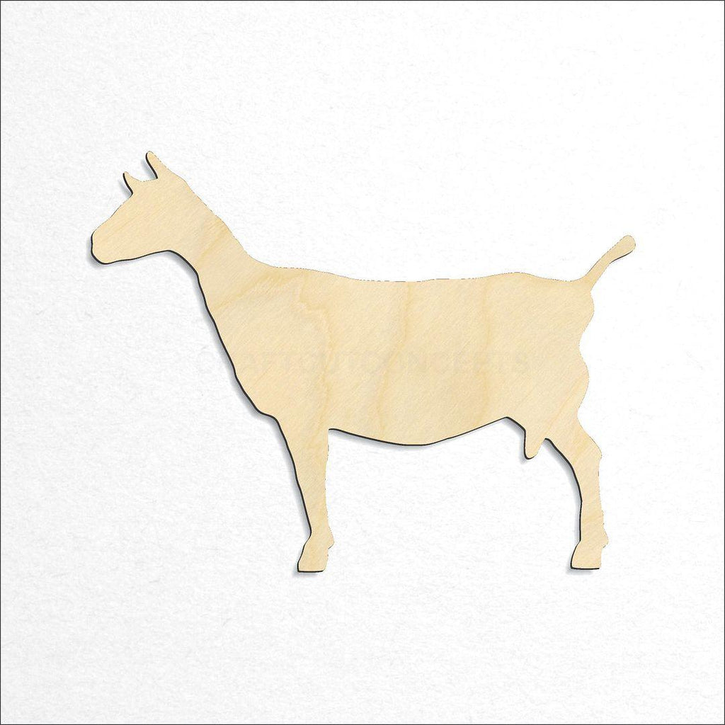 Wooden Goat craft shape available in sizes of 2 inch and up