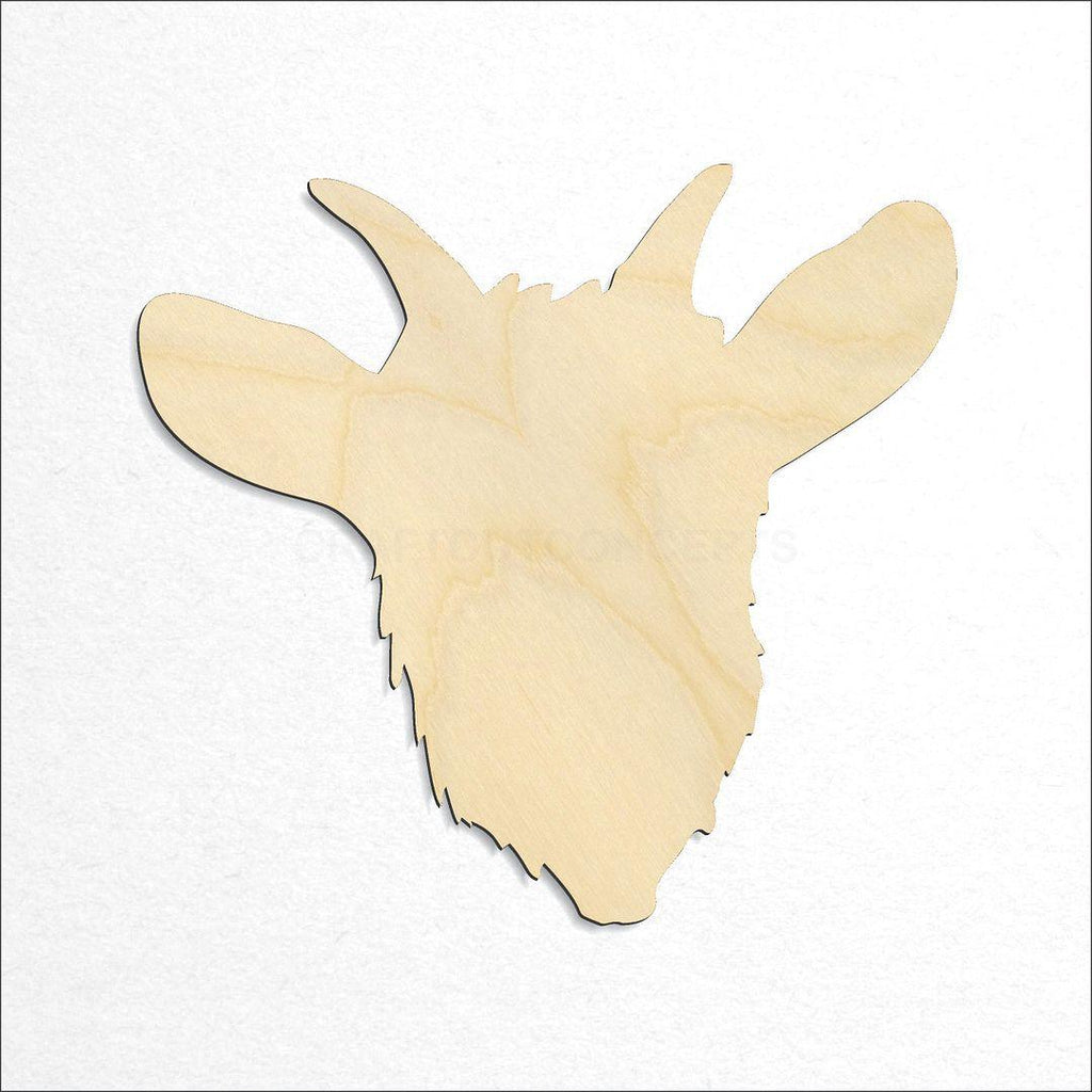 Wooden Goat Head craft shape available in sizes of 2 inch and up