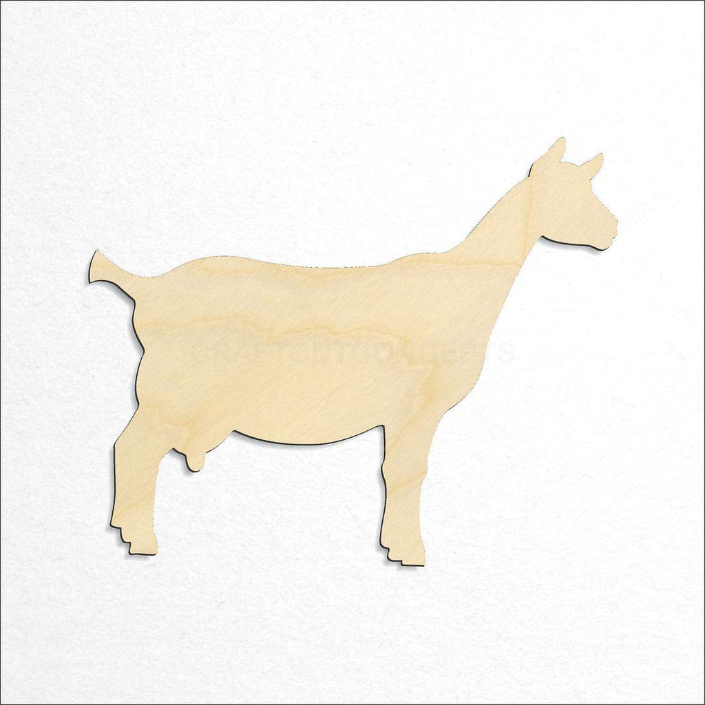 Wooden Goat Alpine craft shape available in sizes of 2 inch and up