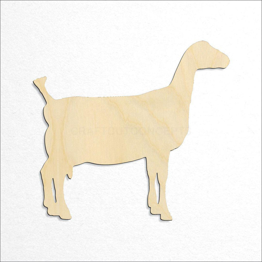 Wooden Goat Lamancha craft shape available in sizes of 2 inch and up