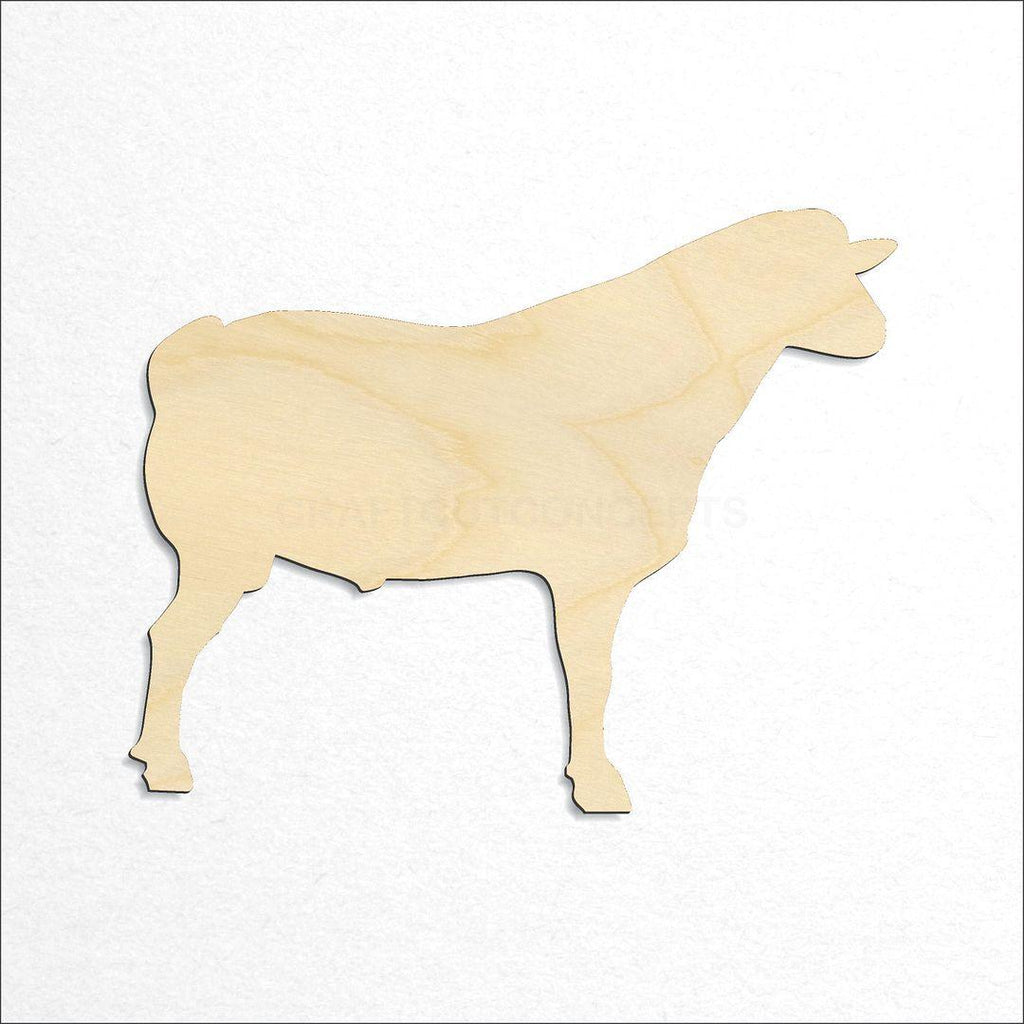 Wooden Myotonic goat craft shape available in sizes of 2 inch and up