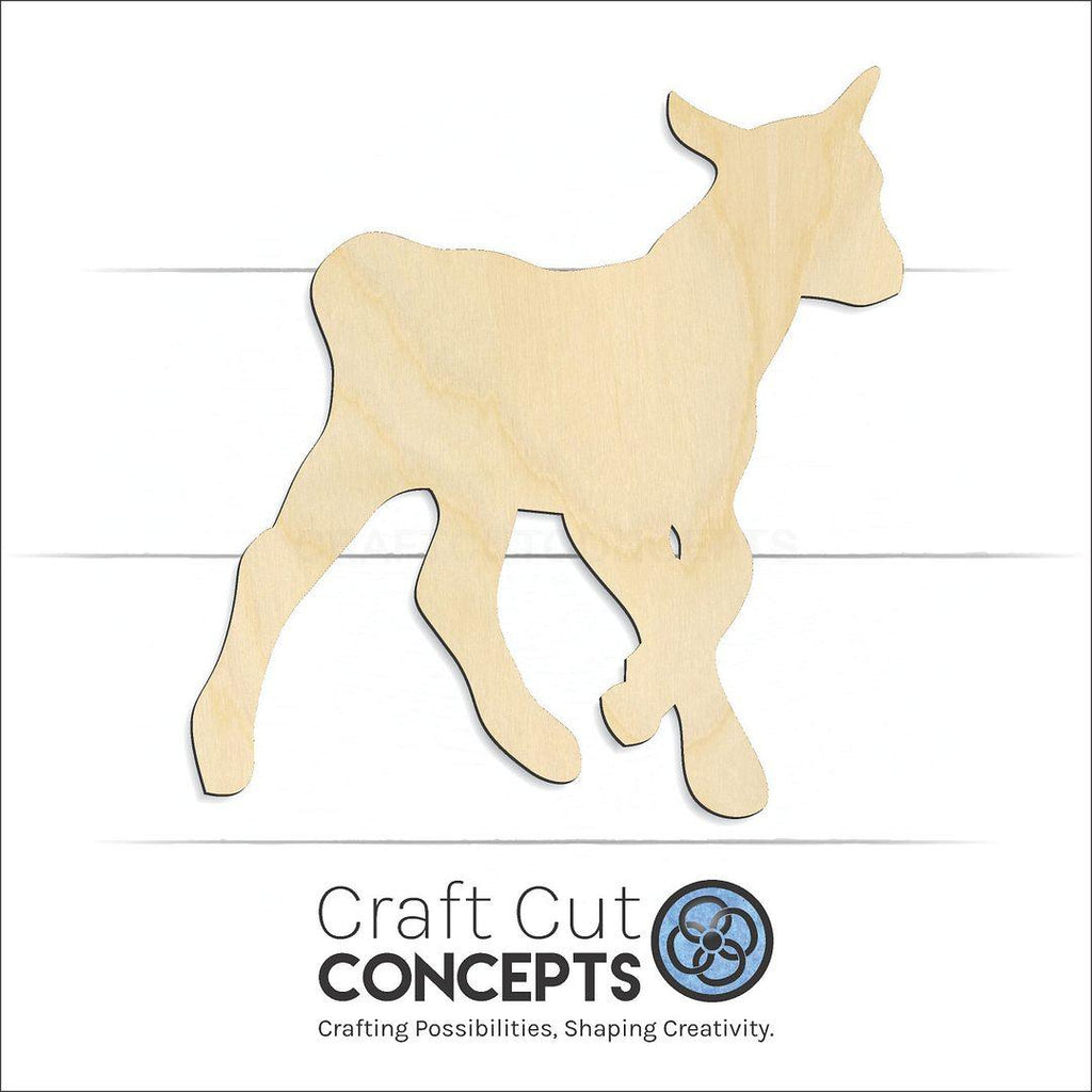 Craft Cut Concepts Logo under a wood Baby goat craft shape and blank