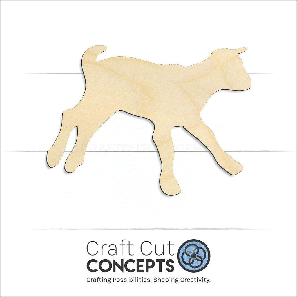 Craft Cut Concepts Logo under a wood Baby goat craft shape and blank