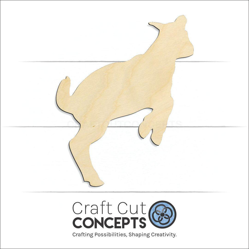 Craft Cut Concepts Logo under a wood Baby goat craft shape and blank