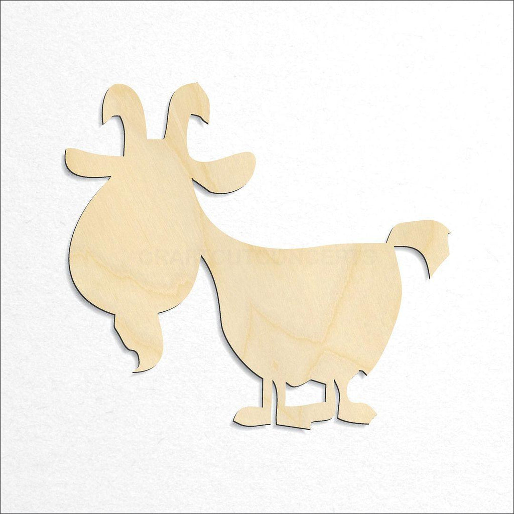 Wooden Goat craft shape available in sizes of 2 inch and up