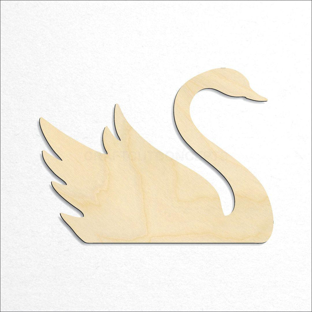 Wooden Swan craft shape available in sizes of 2 inch and up