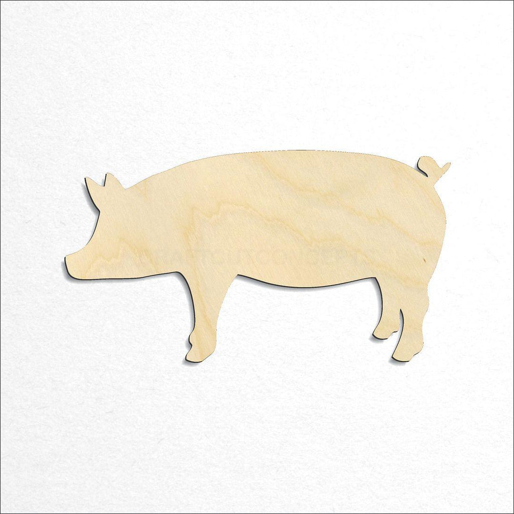 Wooden Pig craft shape available in sizes of 2 inch and up