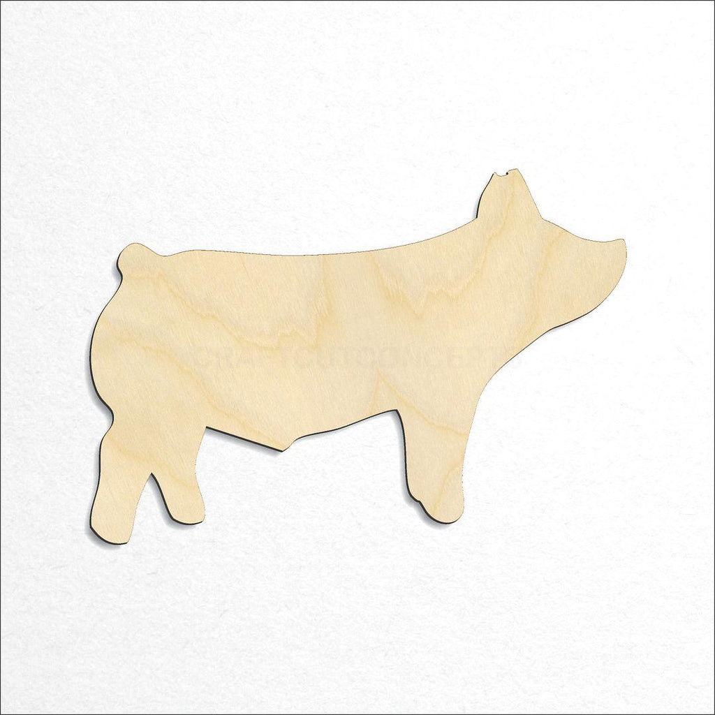 Wooden Pig craft shape available in sizes of 2 inch and up