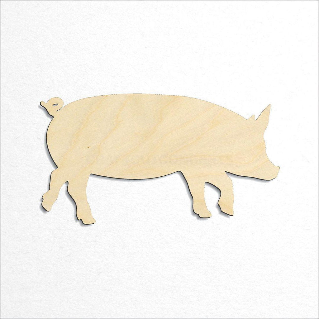 Wooden Pig craft shape available in sizes of 2 inch and up