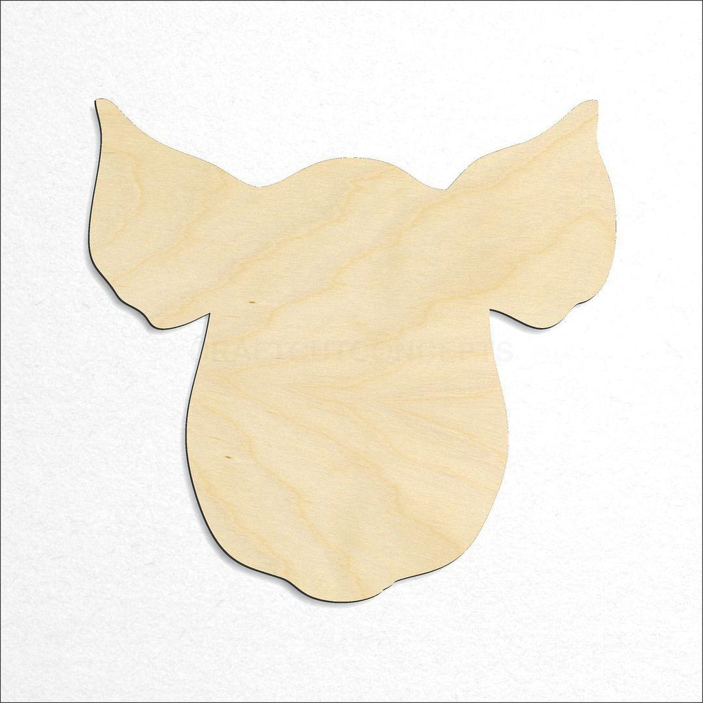 Wooden Pig Head craft shape available in sizes of 1 inch and up