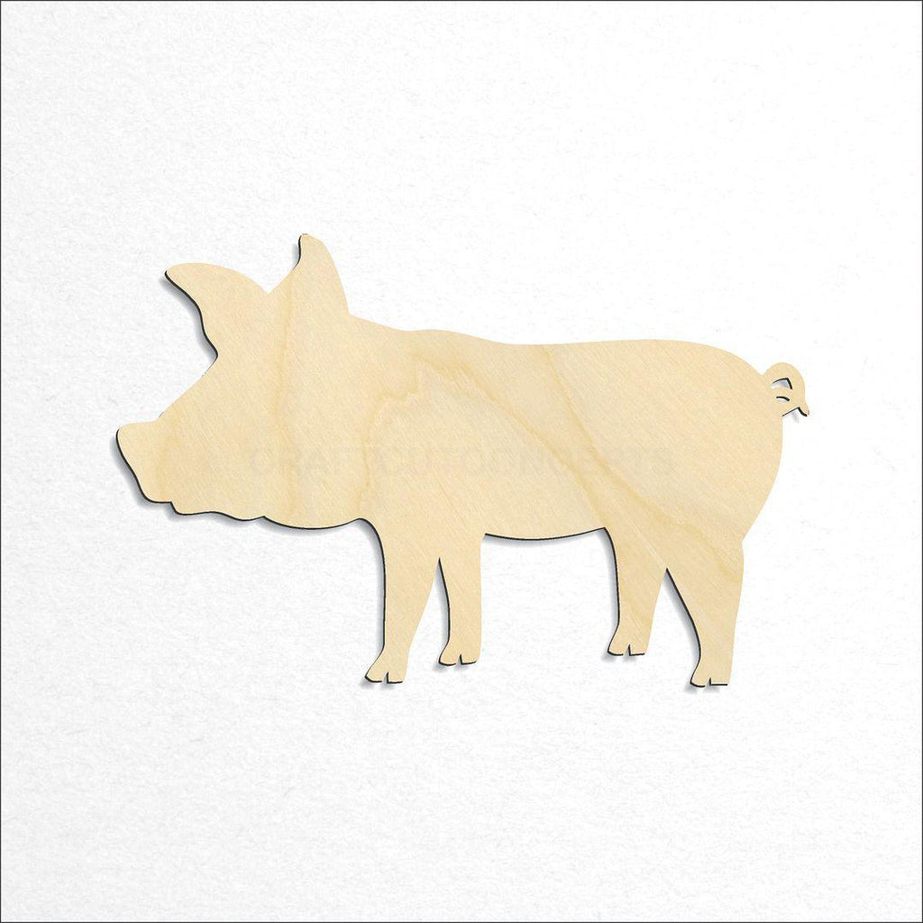 Wooden Pig craft shape available in sizes of 2 inch and up