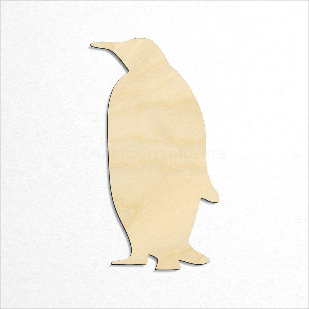 Wooden Emporer Penguin craft shape available in sizes of 1 inch and up