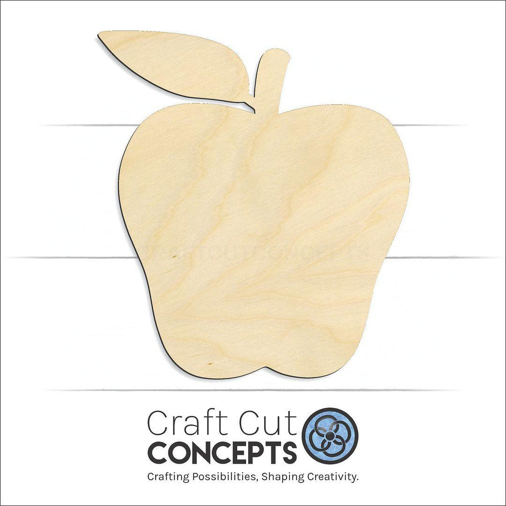 Craft Cut Concepts Logo under a wood Apple craft shape and blank