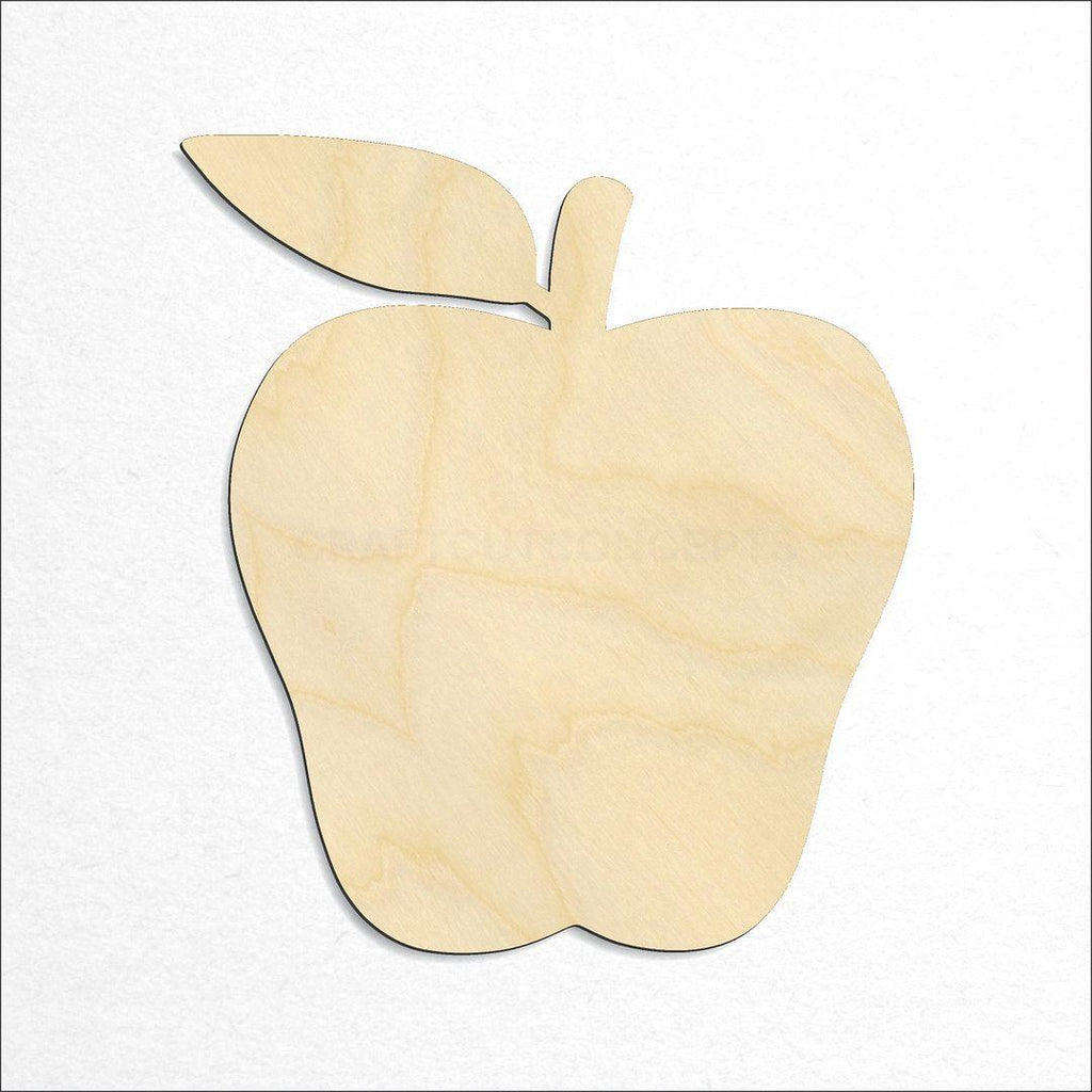 Wooden Apple craft shape available in sizes of 2 inch and up