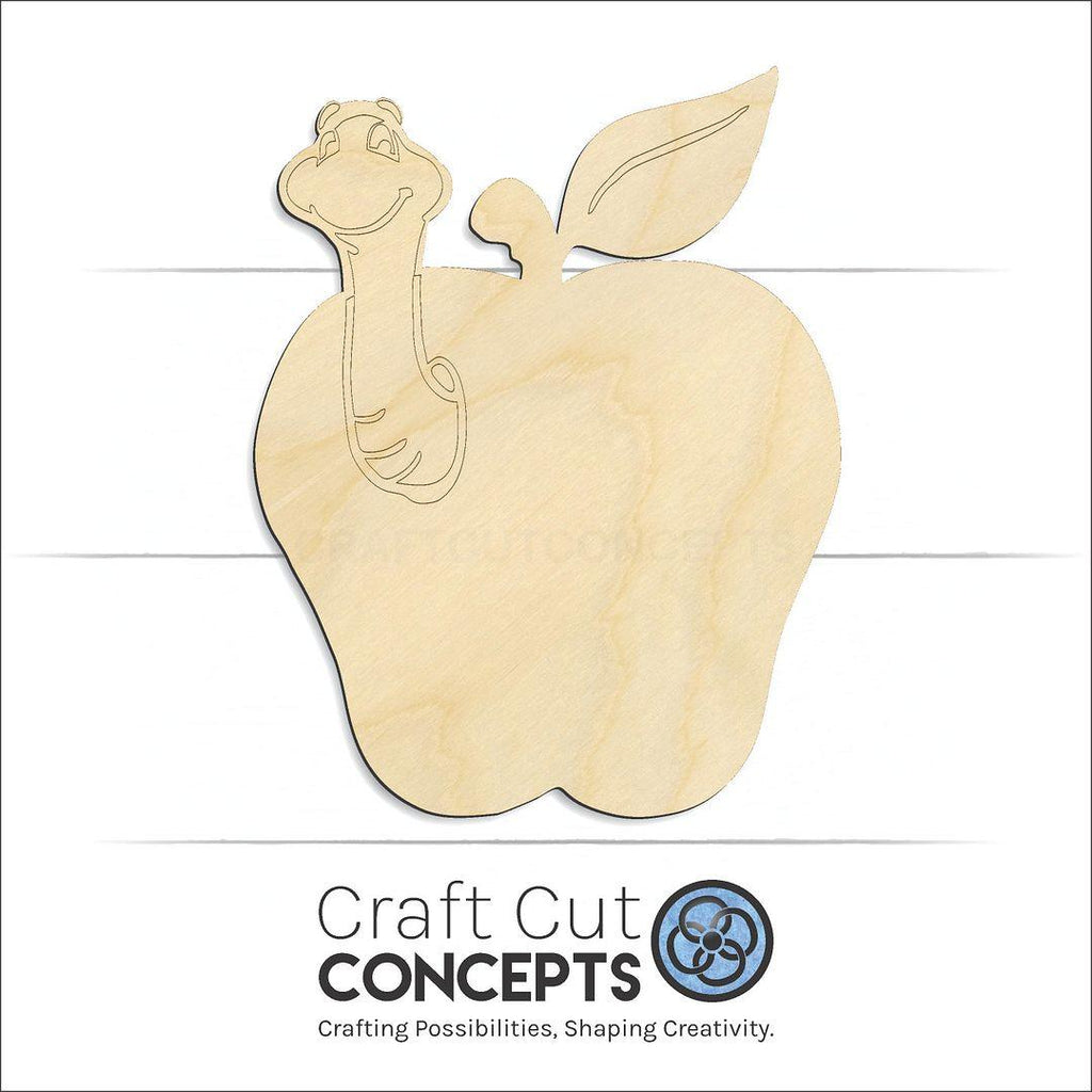 Craft Cut Concepts Logo under a wood Apple craft shape and blank