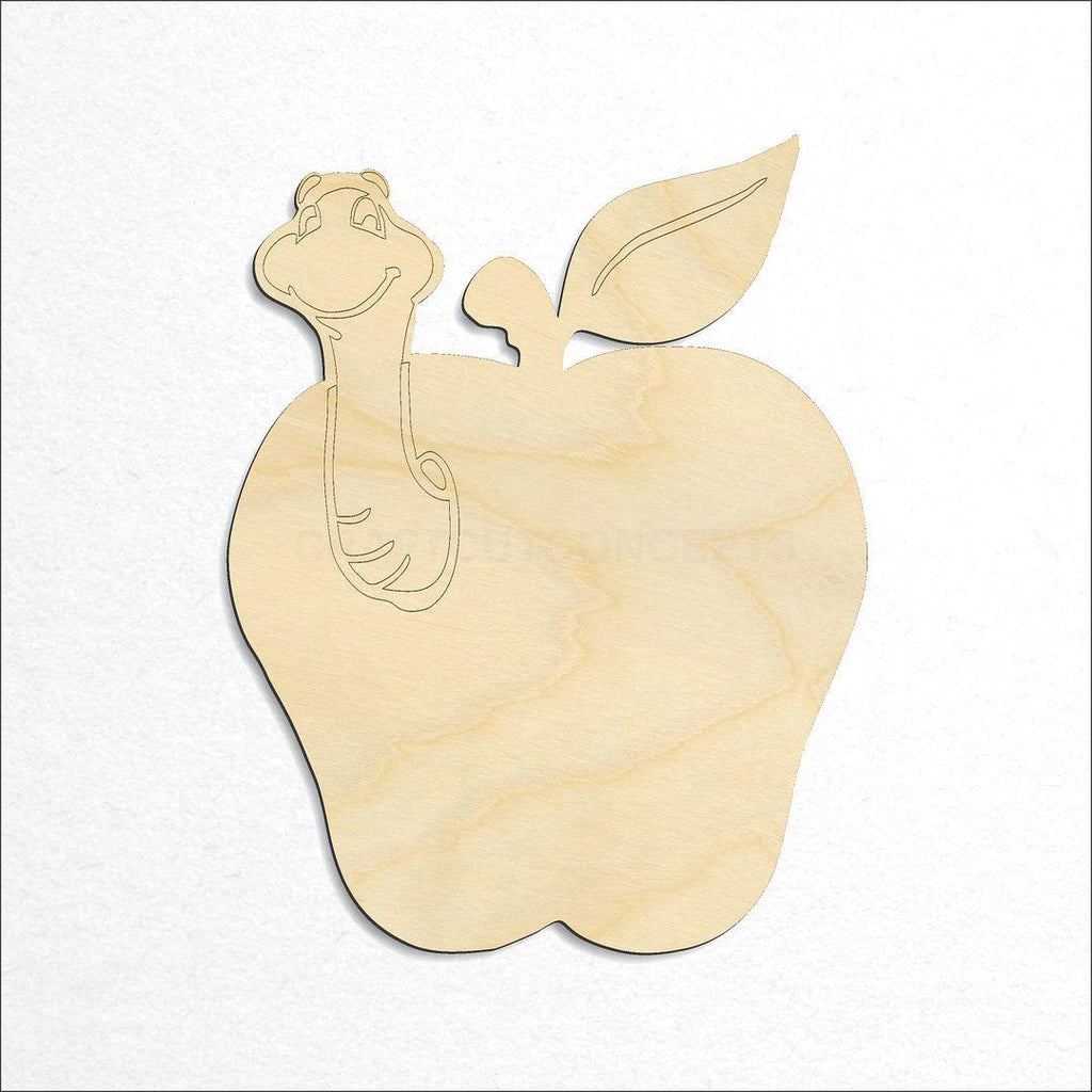 Wooden Apple craft shape available in sizes of 3 inch and up