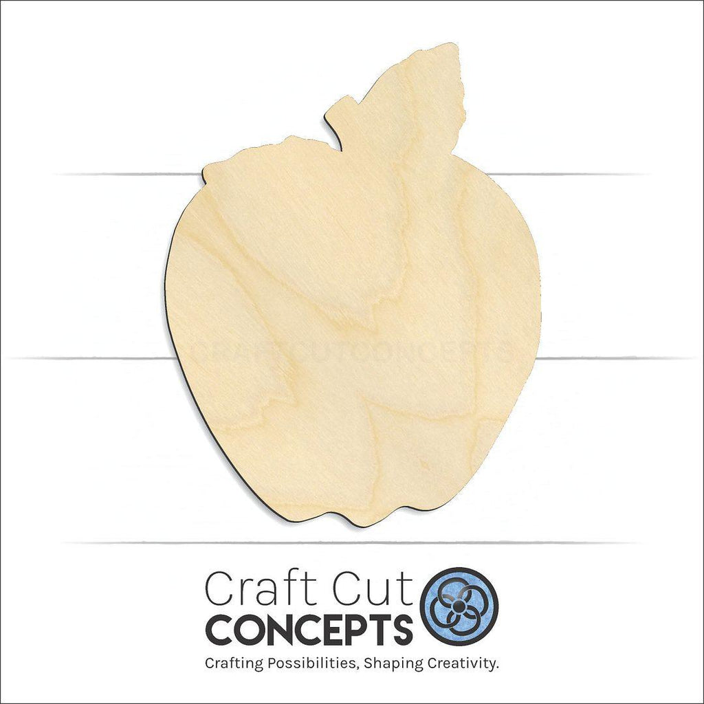 Craft Cut Concepts Logo under a wood Apple craft shape and blank