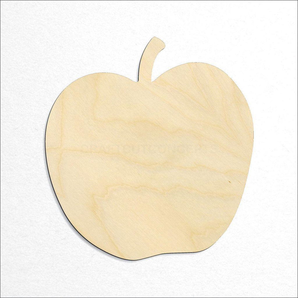Wooden Apple craft shape available in sizes of 1 inch and up