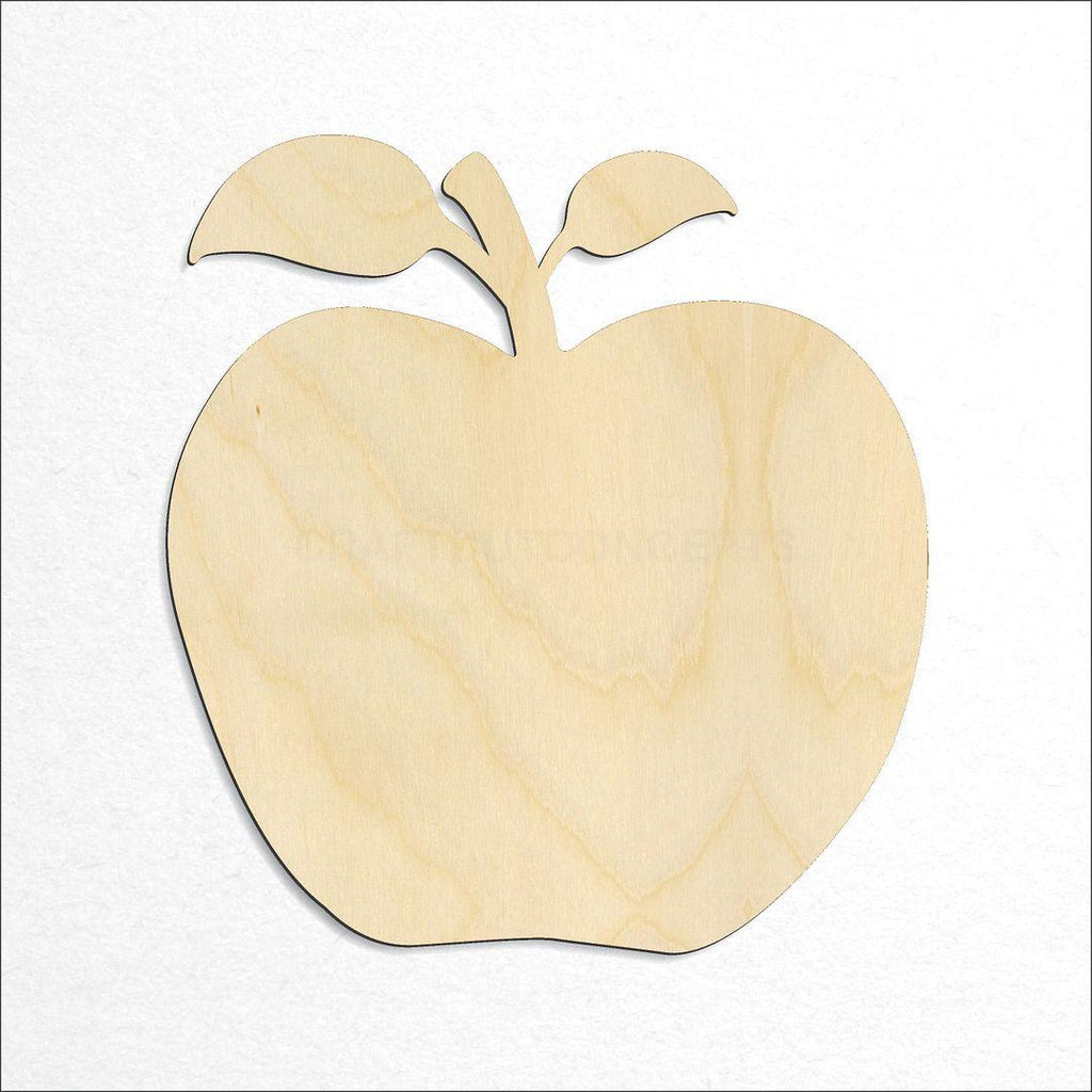 Wooden Apple craft shape available in sizes of 2 inch and up