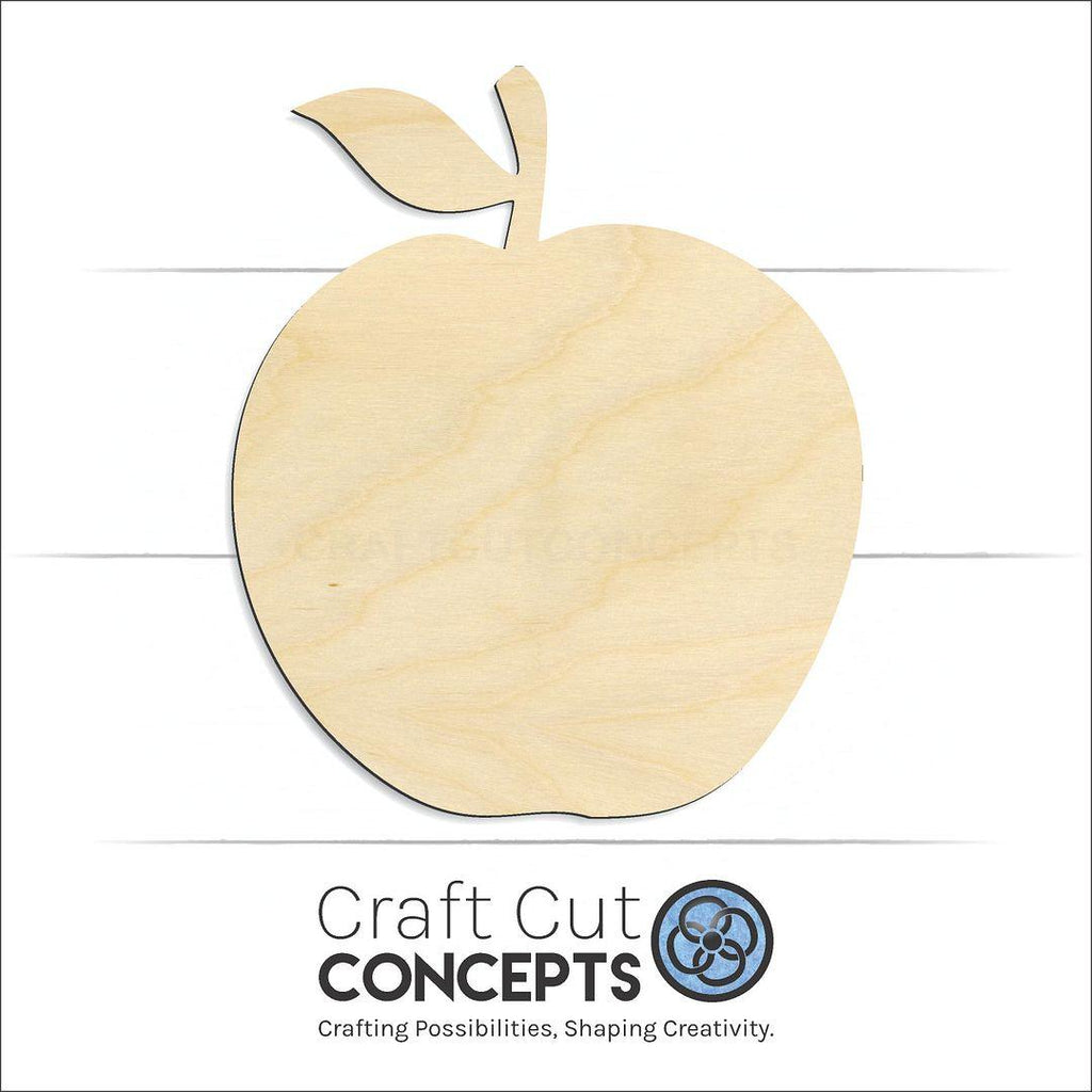 Craft Cut Concepts Logo under a wood Apple craft shape and blank