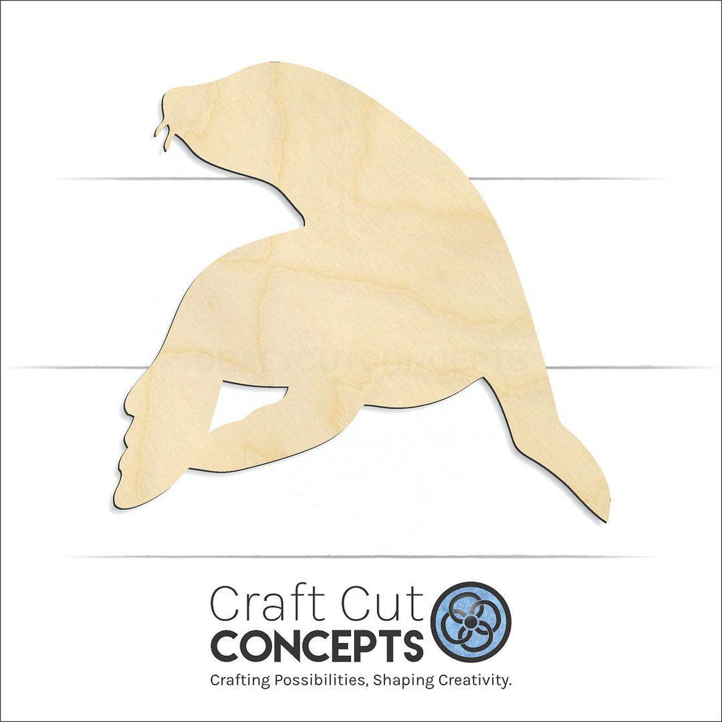 Craft Cut Concepts Logo under a wood  Seal -3 craft shape and blank