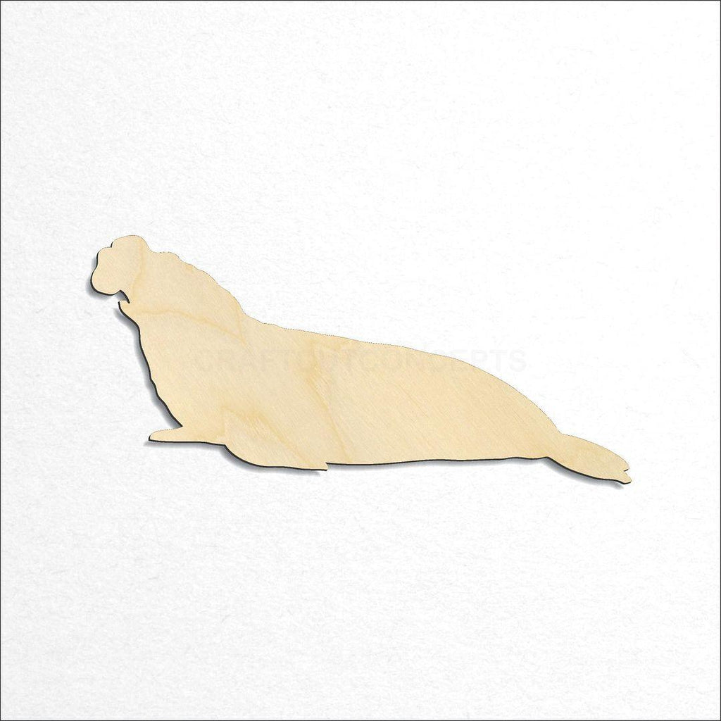Wooden Elephant Seal craft shape available in sizes of 2 inch and up