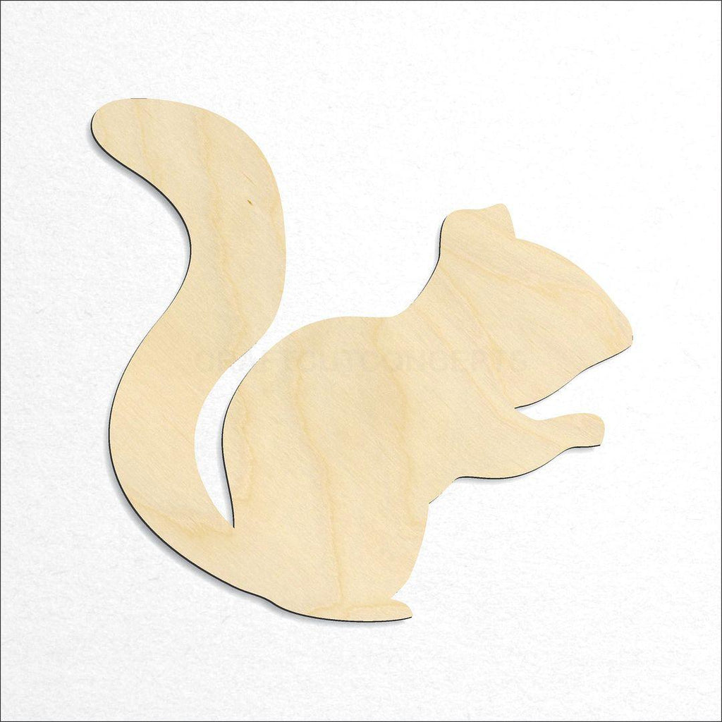 Wooden Squirrel craft shape available in sizes of 1 inch and up