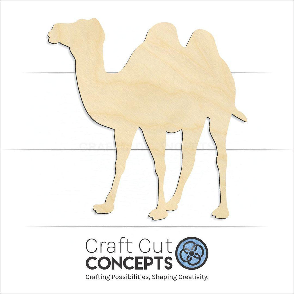 Craft Cut Concepts Logo under a wood Camel craft shape and blank