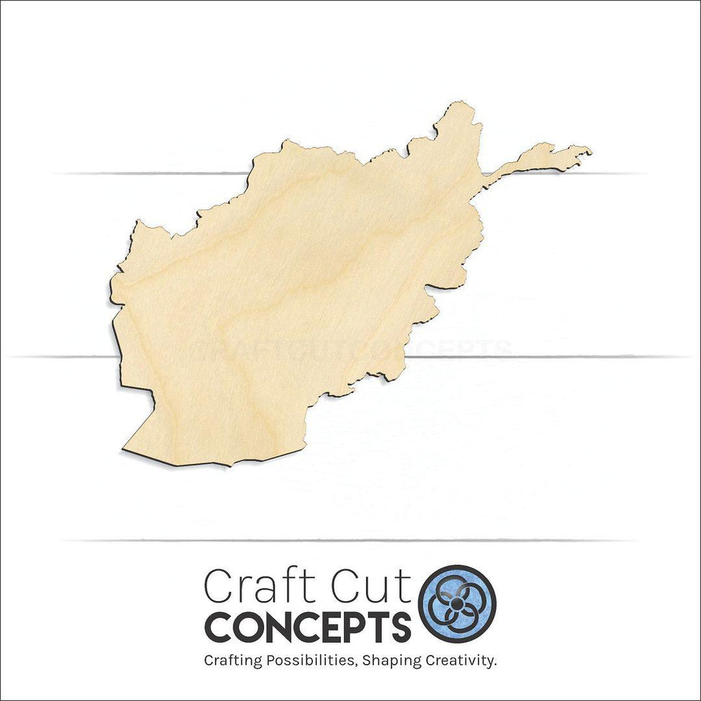 Craft Cut Concepts Logo under a wood Country - Afganistan craft shape and blank