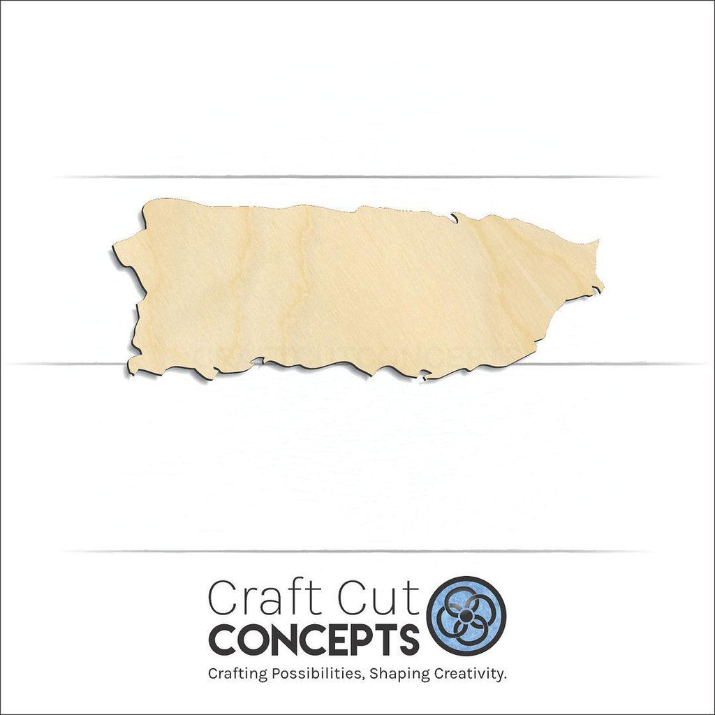 Craft Cut Concepts Logo under a wood Territory - puerto rico craft shape and blank