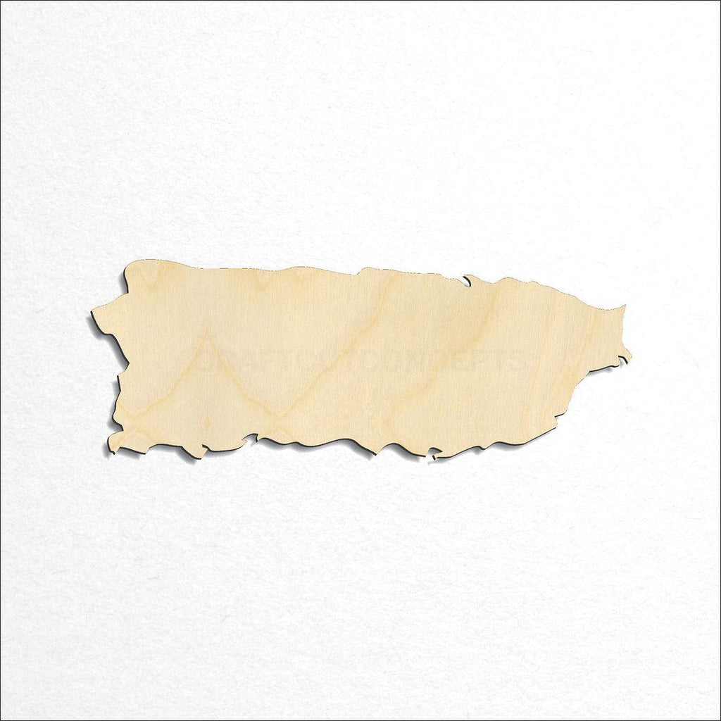 Wooden Territory - puerto rico craft shape available in sizes of 2 inch and up