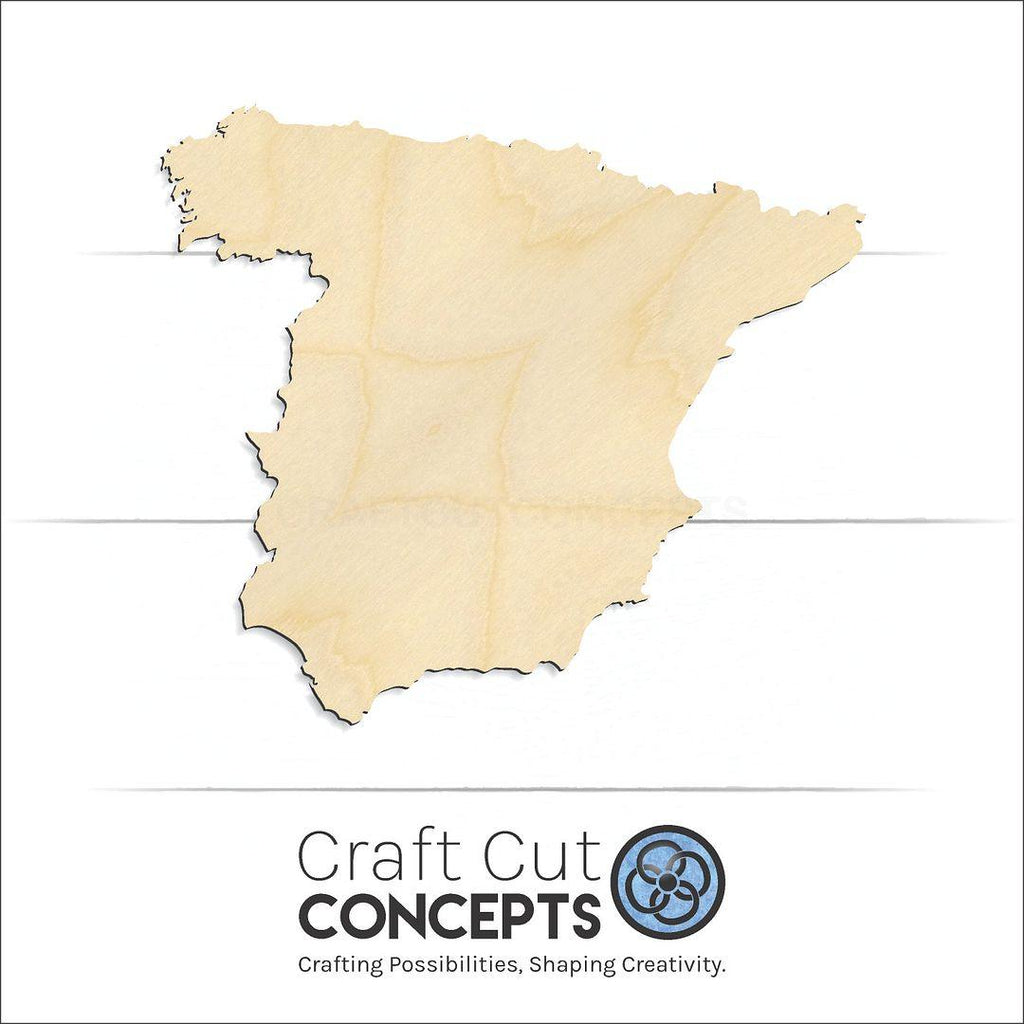 Craft Cut Concepts Logo under a wood Country - Spain craft shape and blank