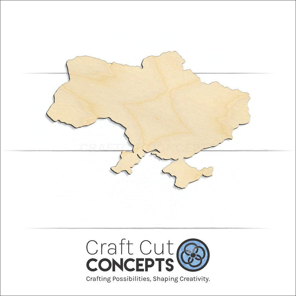 Craft Cut Concepts Logo under a wood Country - Ukraine craft shape and blank