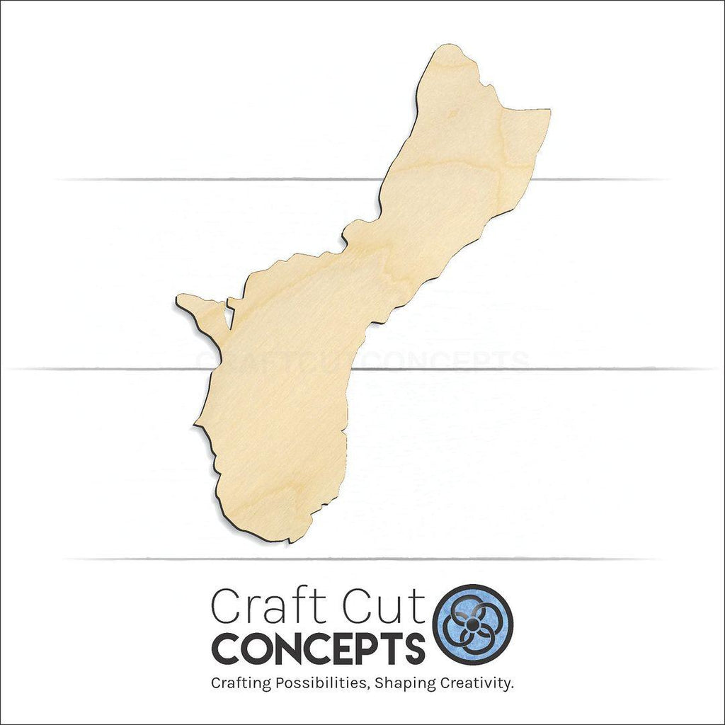 Craft Cut Concepts Logo under a wood Territory - Guam craft shape and blank