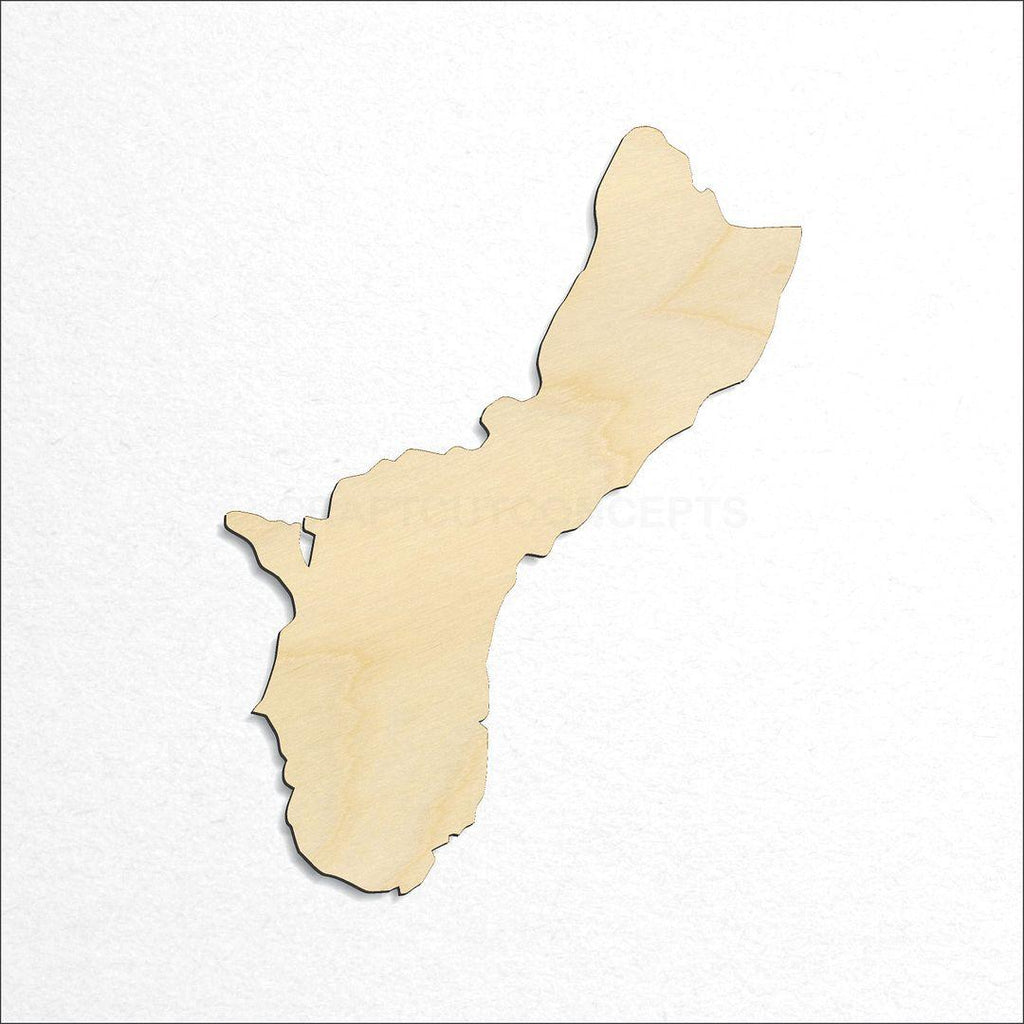 Wooden Territory - Guam craft shape available in sizes of 2 inch and up