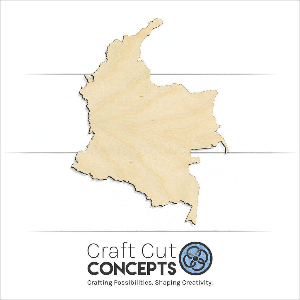 Craft Cut Concepts Logo under a wood Territory - Columbia craft shape and blank