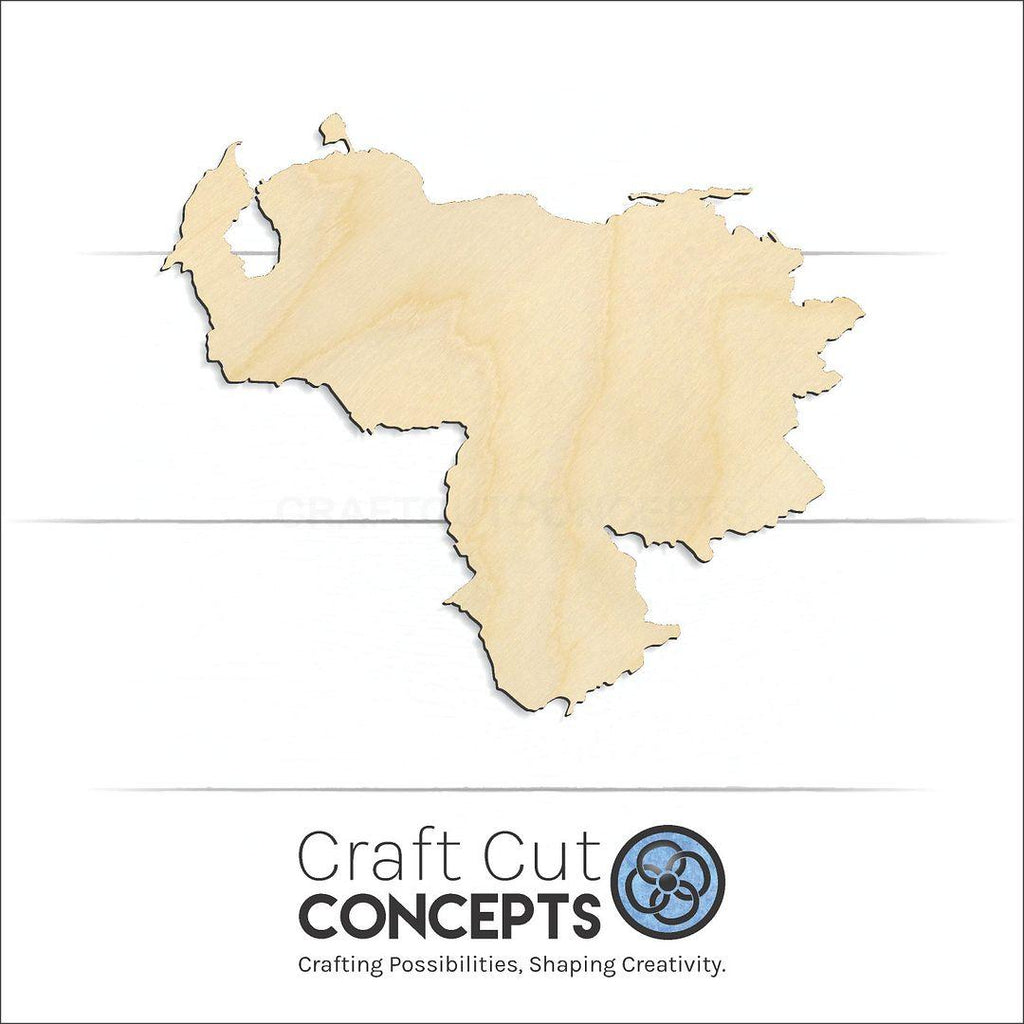 Craft Cut Concepts Logo under a wood Country - Venezuela craft shape and blank