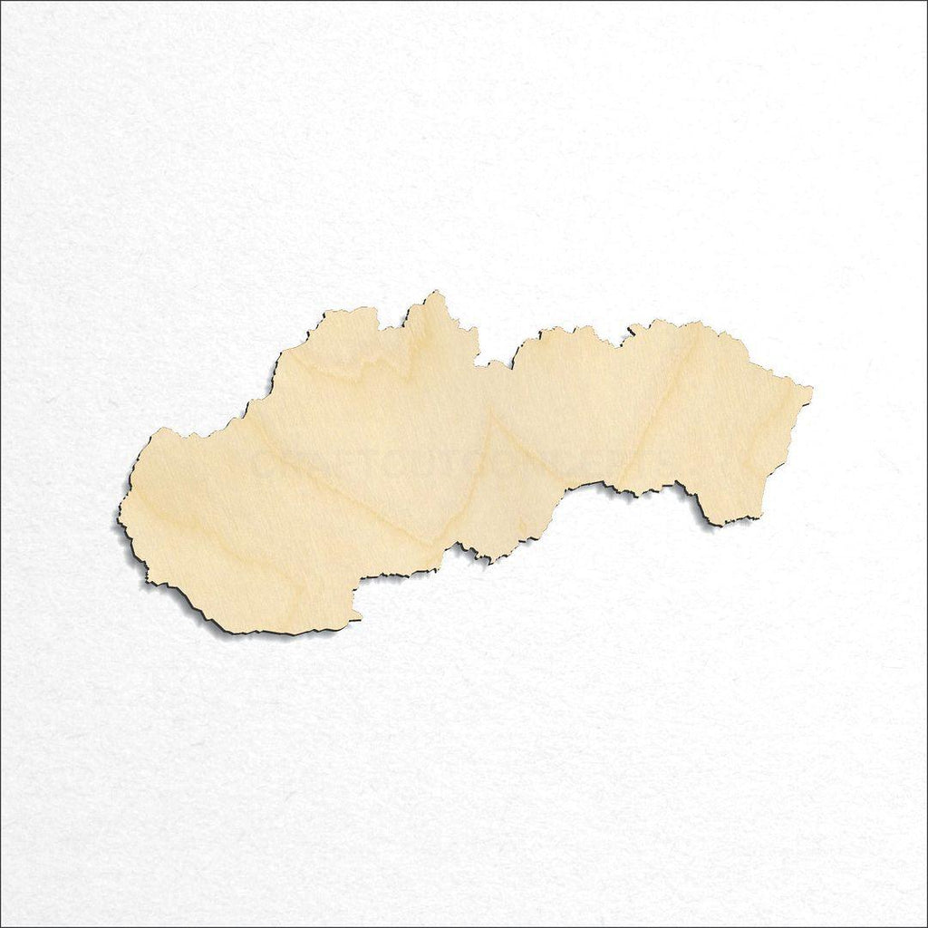 Wooden Slovakia craft shape available in sizes of 2 inch and up