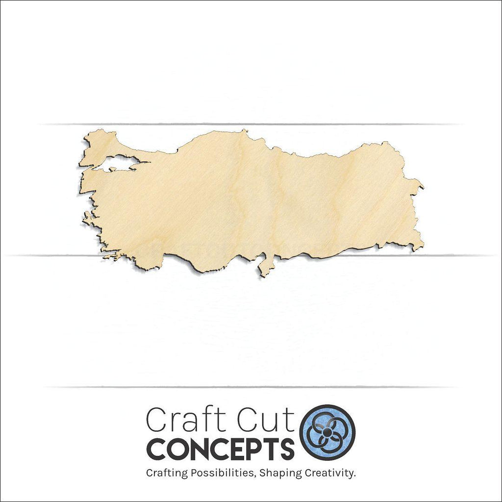 Craft Cut Concepts Logo under a wood Country - Turkey craft shape and blank