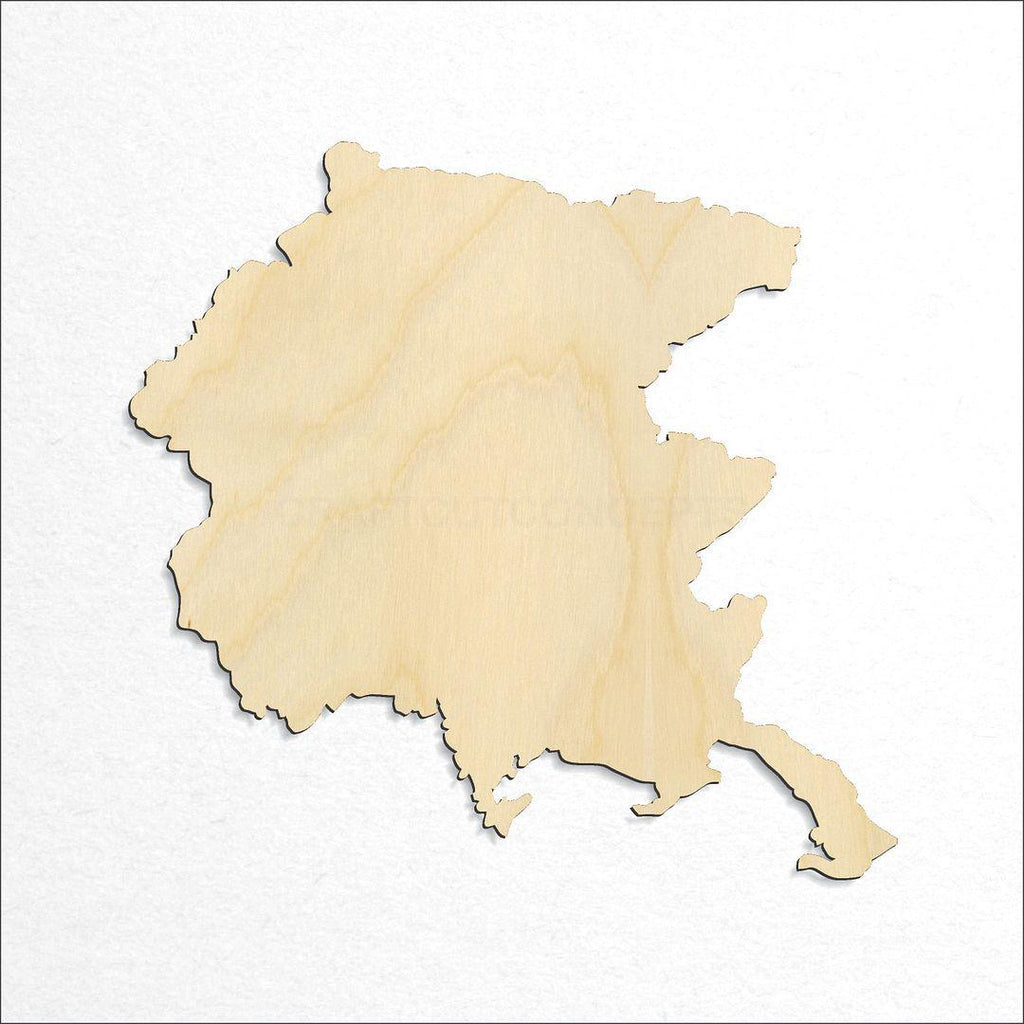 Wooden Italy Friuli Venezia Giulia craft shape available in sizes of 2 inch and up