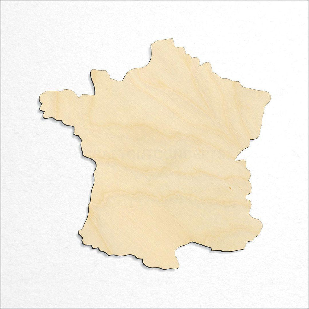 Wooden France craft shape available in sizes of 3 inch and up