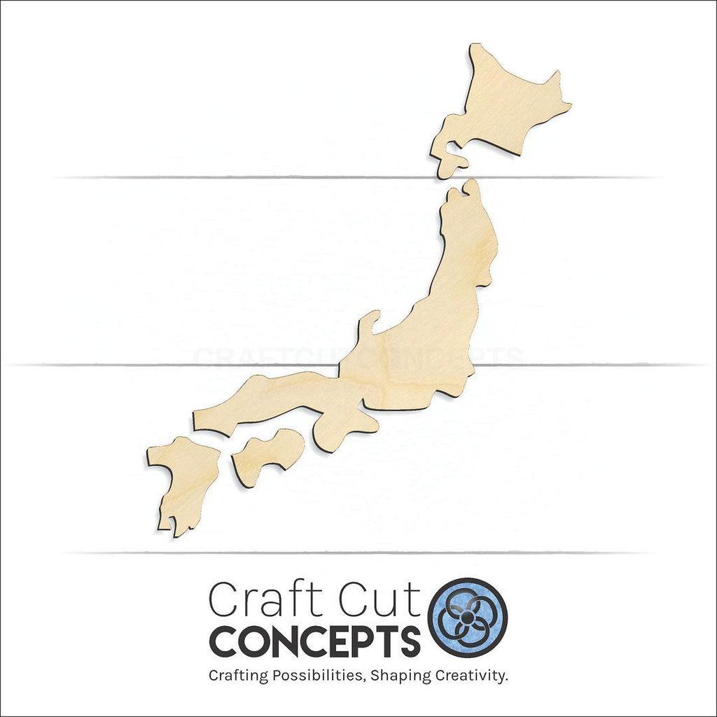 Craft Cut Concepts Logo under a wood Japan craft shape and blank