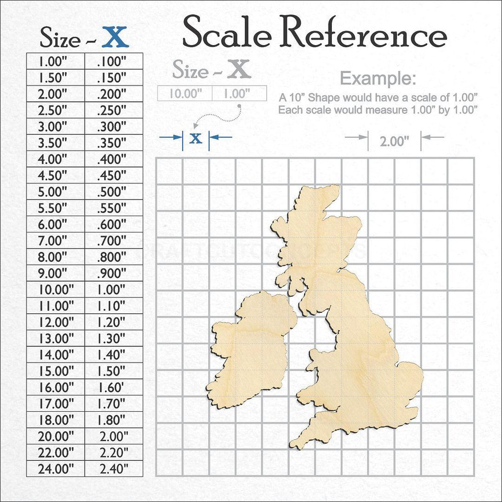 A scale and graph image showing a wood New England craft blank