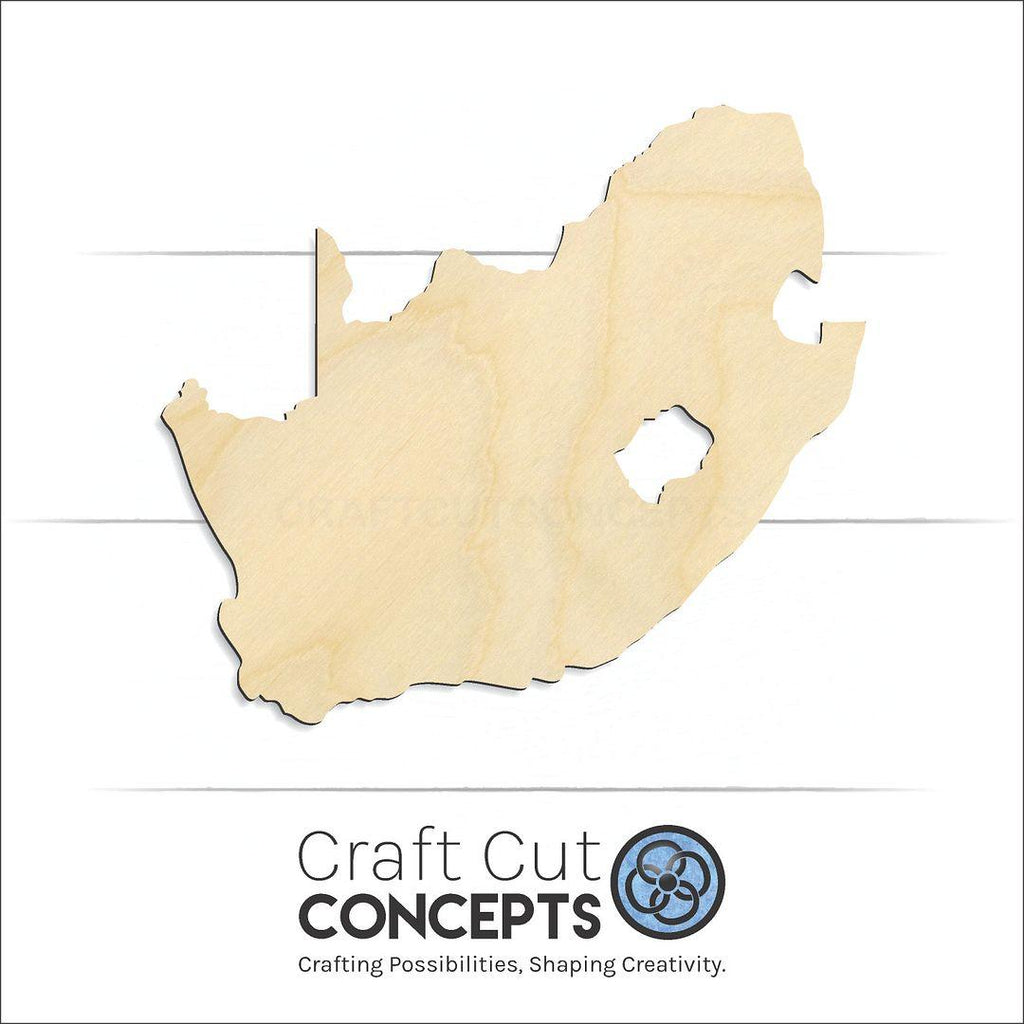 Craft Cut Concepts Logo under a wood South Africa craft shape and blank