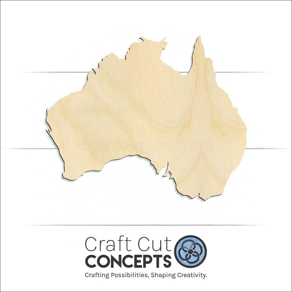 Craft Cut Concepts Logo under a wood Australia craft shape and blank