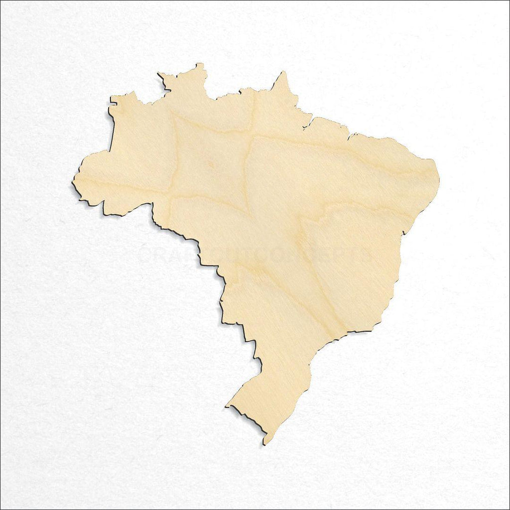 Wooden Brazil craft shape available in sizes of 2 inch and up