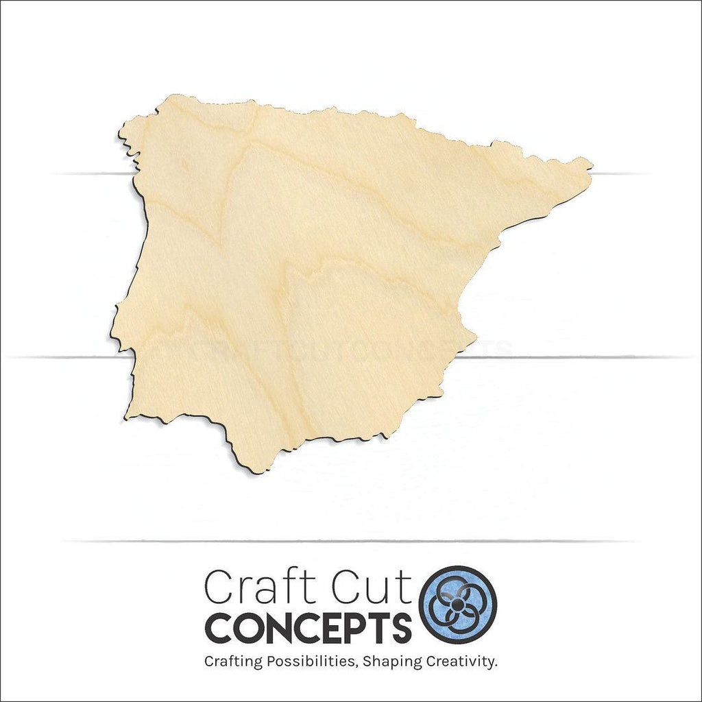 Craft Cut Concepts Logo under a wood Spain Portugal craft shape and blank